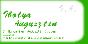 ibolya augusztin business card